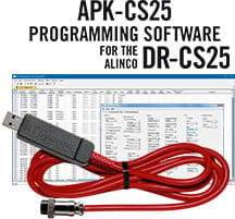 RTS APK-CS25 Programming Software and USB-38 for the Alinco DR-CS25