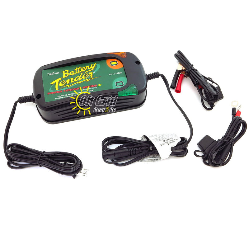 Battery Tender 022-0186G-DL-WH Power Tender Plus Battery Charger/Maintainer 12V @ 5A