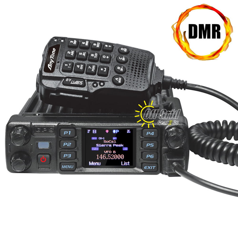 Anytone AT-D578UV III Pro DMR Tri-Band Mobile Commercial Radio with GPS and Bluetooth