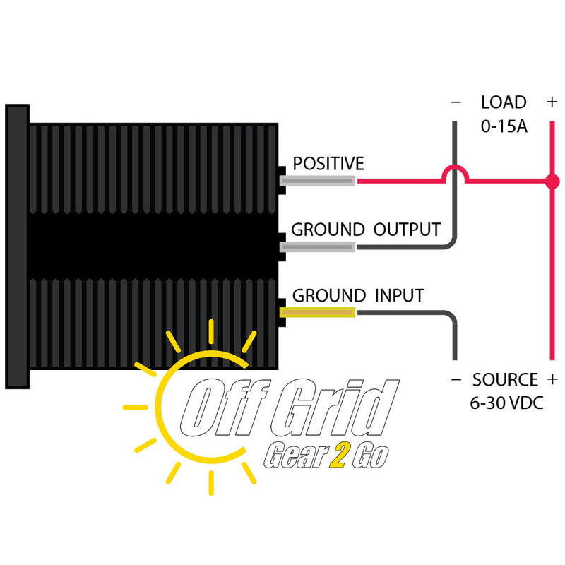 PanelAmp - Panel Mount Combo Amp & Volt Meter for 12/24V Systems