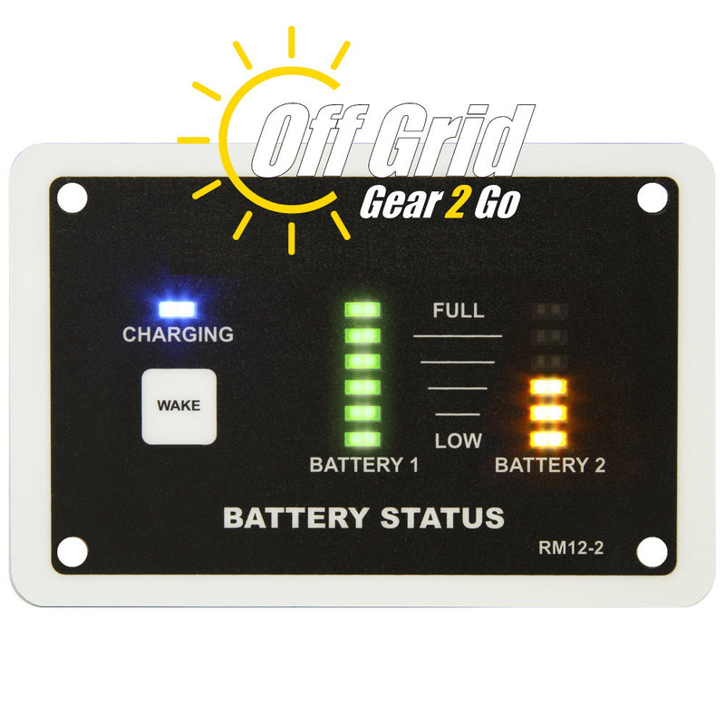 RM12-2 Single/Dual Bank Battery Monitor for Battery Chargers
