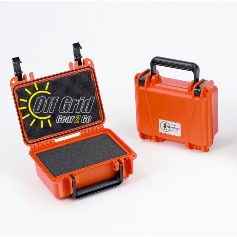 Seahorse SE120F Orange - Waterproof Protective Case with Foam Inserts (7.58 x 5.08 x 3.23” Inside Dimension)