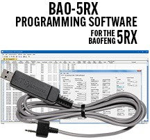 RT Systems BAO-5RX Programming Software and USB-K4Y cable for the Baofeng 5RX radio