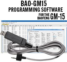 RT Systems BAO-GM15 Programming Software and USB-K4Y cable for the Baofeng GM-15 Pro Radio