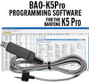 RTS BAO-K5Pro Programming Software and USB-K4Y cable for the Baofeng K5 Pro Max and K5Plus radios