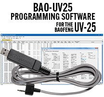 RT Systems BAO-UV25^ Programming Software and USB-K4Y Cable for the Baofeng UV-25 and UV-25Plus