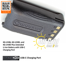 Wouxun WXEHB-USB-C High Capacity 2600mAh Lithium Battery with USB-C Charging for KG-UV86 and KG-UV8D Series Radios