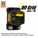 Eaton Bussmann 187F Series Resettable Waterproof Circuit Breaker Surface Mount, 100A