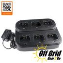 6 Unit Bank Charger for TH-UV88 5 Watt or TH-UV98 10 Watt D/B Analog Radios