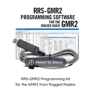 RTS RRS-GMR2 Programming Software and USB-K4Y cable for the GMR2 from Rugged Radios
