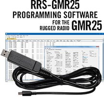RTS RRS-GMR25 Programming Software and USB-32 cable for the GMR25 from Rugged Radios