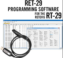 RTS Retevis RET-29 Programming Software and J9131P Cable for the Retevis RT-29 radio