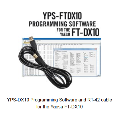 RTS Yaesu YPS-DX10 Programming Software and USB cable for the Yaesu FT-DX10