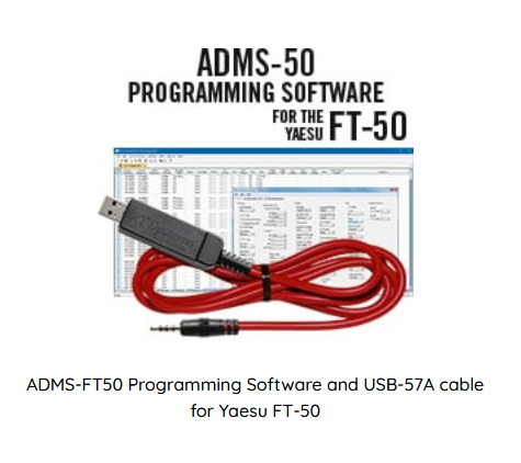 RTS Yaesu ADMS-FT50 Programming Software and USB-57A cable for FT-50