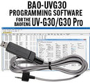 RT Systems BAO-UVG30 Programming Software and USB-K4Y Cable for the Baofeng UV-G30 and UV-G30Pro radios