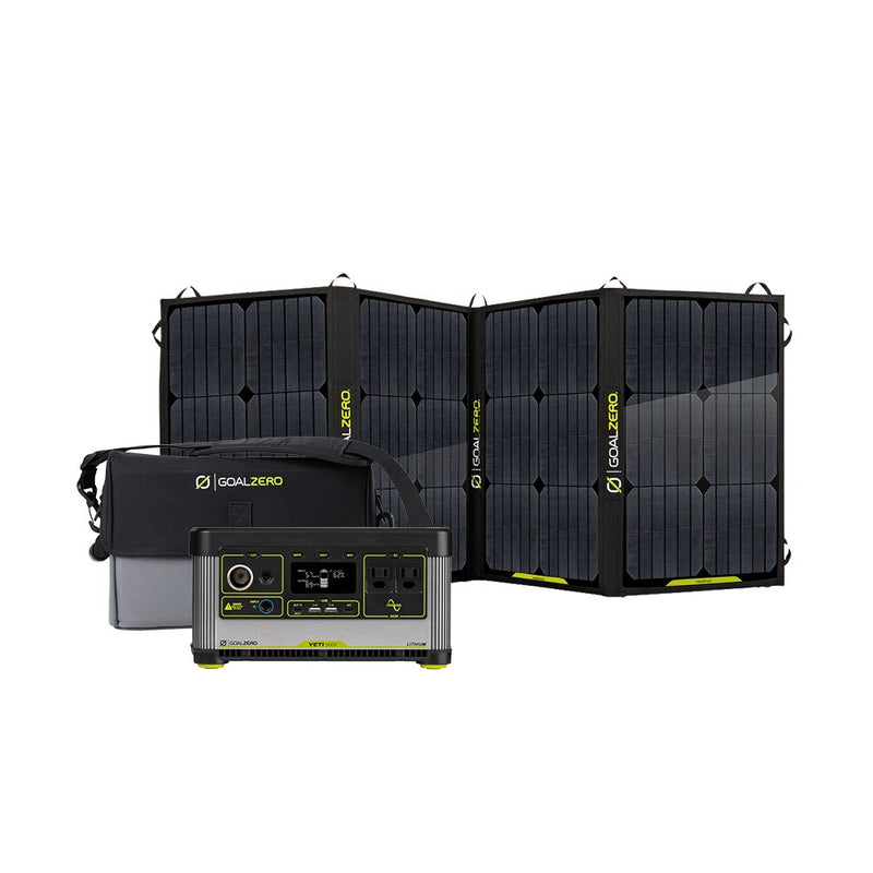 GOAL ZERO YETI 500X Lithium + NOMAD 100 Solar Panel Grab & Go Solar Kit