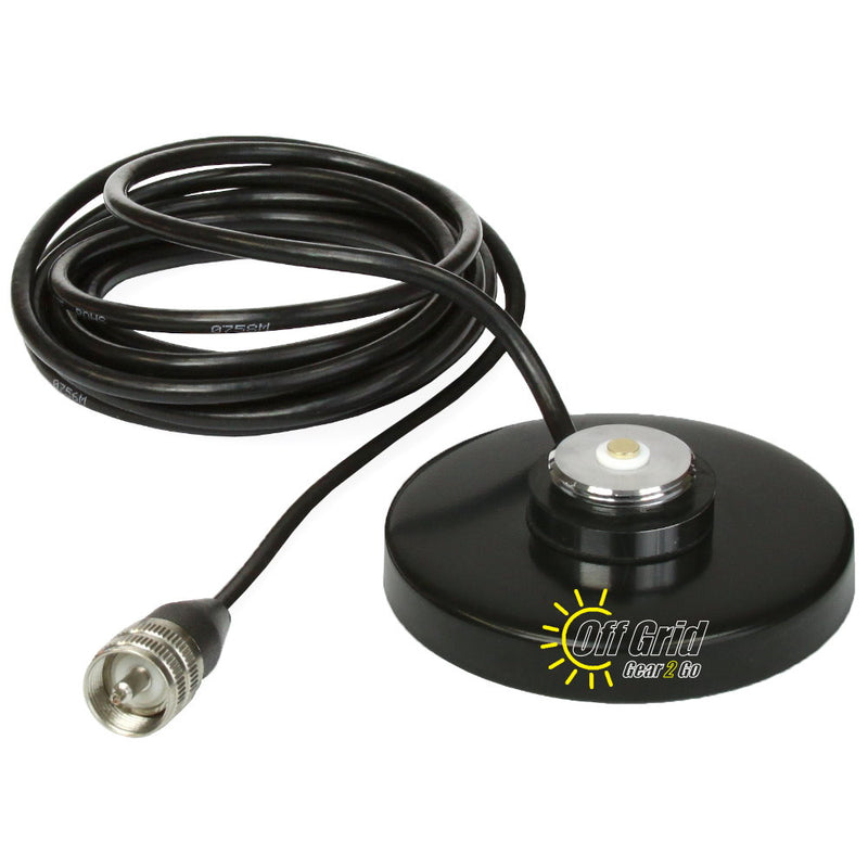 NMO Style Mobile Magnetic Base with Coax - 3" Size Magnet