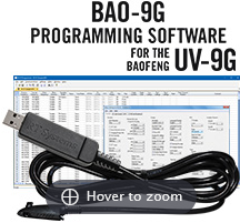 RTS BAO-9G Programming Software and USB-73 cable for the Baofeng UV-9G Radio