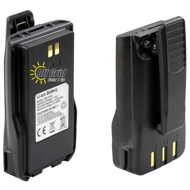 Anytone BAT-868 High Capacity 3100mAh 7.4V Li-ion Battery Pack with Belt Clip for the AT-D878UV and AT-D868UV radios