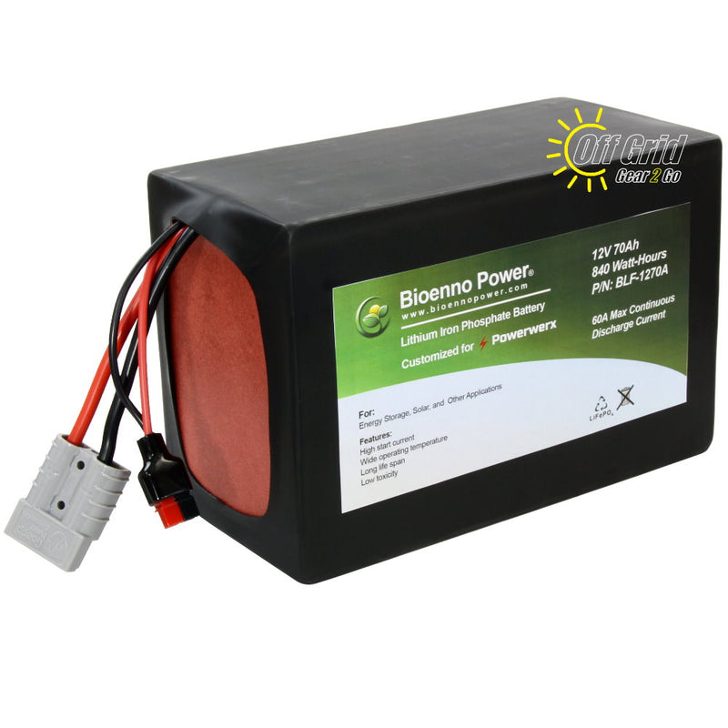 Bioenno BLF-1270A 12V, 70Ah Lithium Iron Phosphate (LiFePO4) Battery, PVC