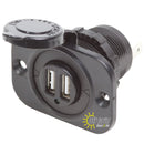 Blue Sea 1016 Panel Mount (12V) to Dual USB Socket (5V@2.1A) Device Charger