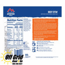 Mountain House Freeze Dried Beef Stew Entree Pouch - GF