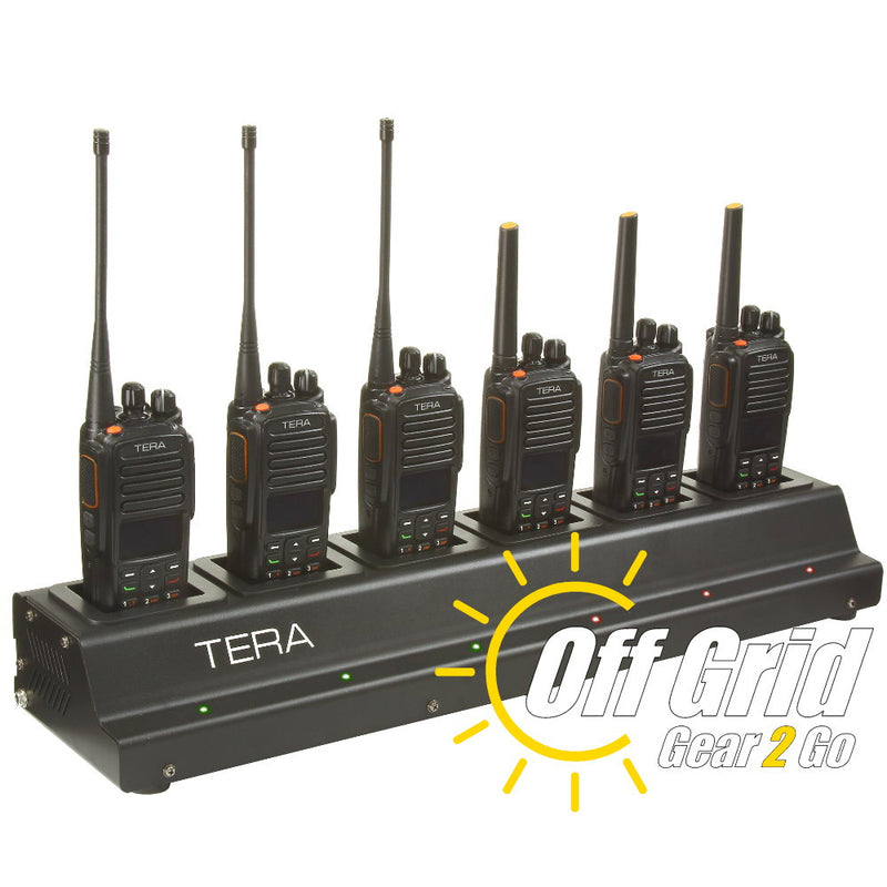 TERA CRG-76 Rapid Multi-Unit 6-Bay Gang Charger for TR-7200/TR-7400 Handheld Radios