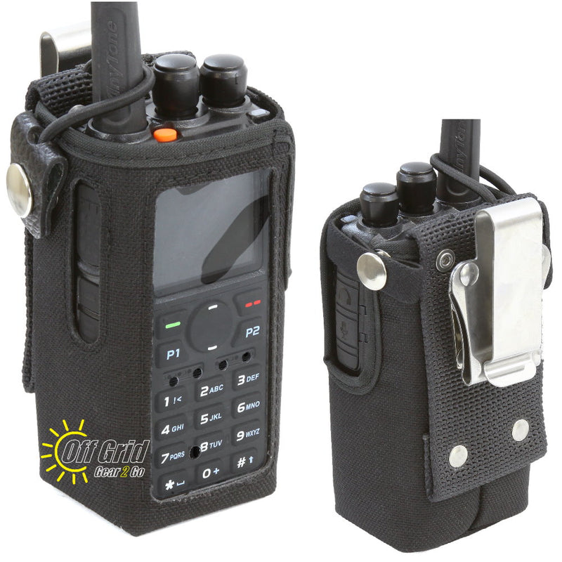 CSC-868 Heavy Duty Nylon Windowed Radio Case with Stainless Belt Clip for Anytone AT-D878UV &AT-D868UV