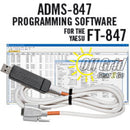 RTS ADMS-847 Programming Software and USB-65 cable for the Yaesu FT-847