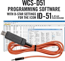 RTS WCS-D51 Programming Software and USB-RTS05 cable for the Icom ID-51/51Plus/51Plus2
