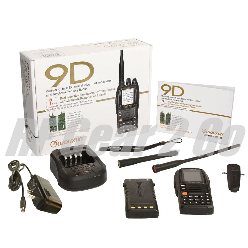 Wouxun KG-UV9D Plus 7-Band 999 Channel Dual-Band Handheld Radio with 3200 mAh Extended Battery