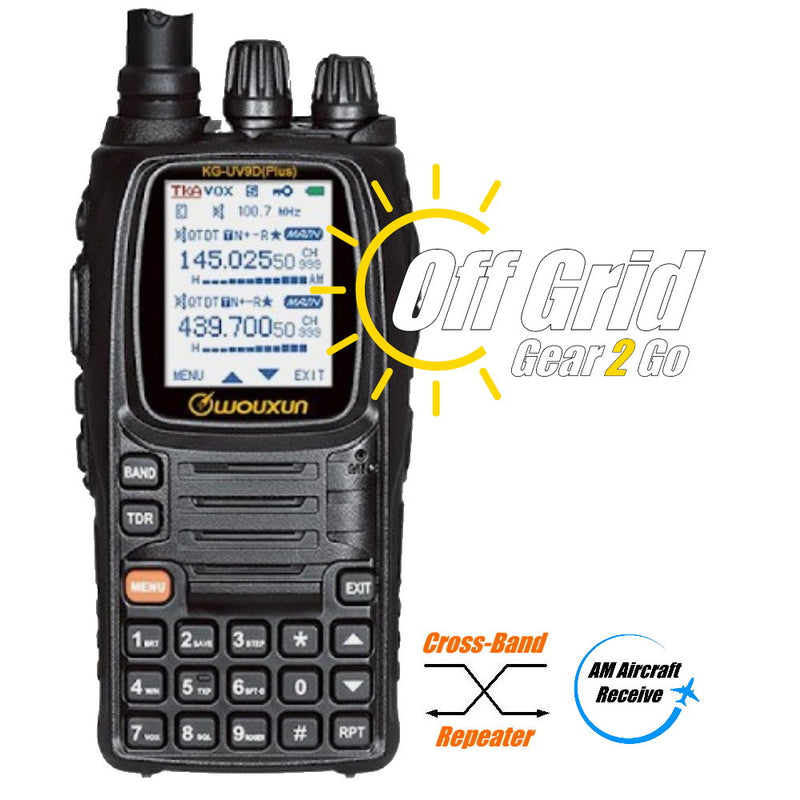 Wouxun KG-UV9D Plus 7-Band 999 Channel Dual-Band Handheld Radio with