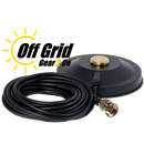 NMO Style Mobile Magnetic Base with Coax - 6" Size Magnet