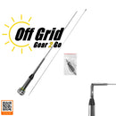 Dual-Band 100 Watt 1/2 Wave Stainless Steel Mobile Antenna with NMO Base Mount