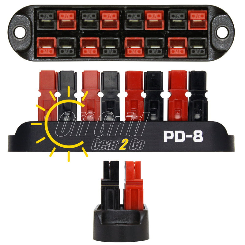 Powerpole PD-8 Power Distribution Block for 15/30/45A Connectors - 8 Position