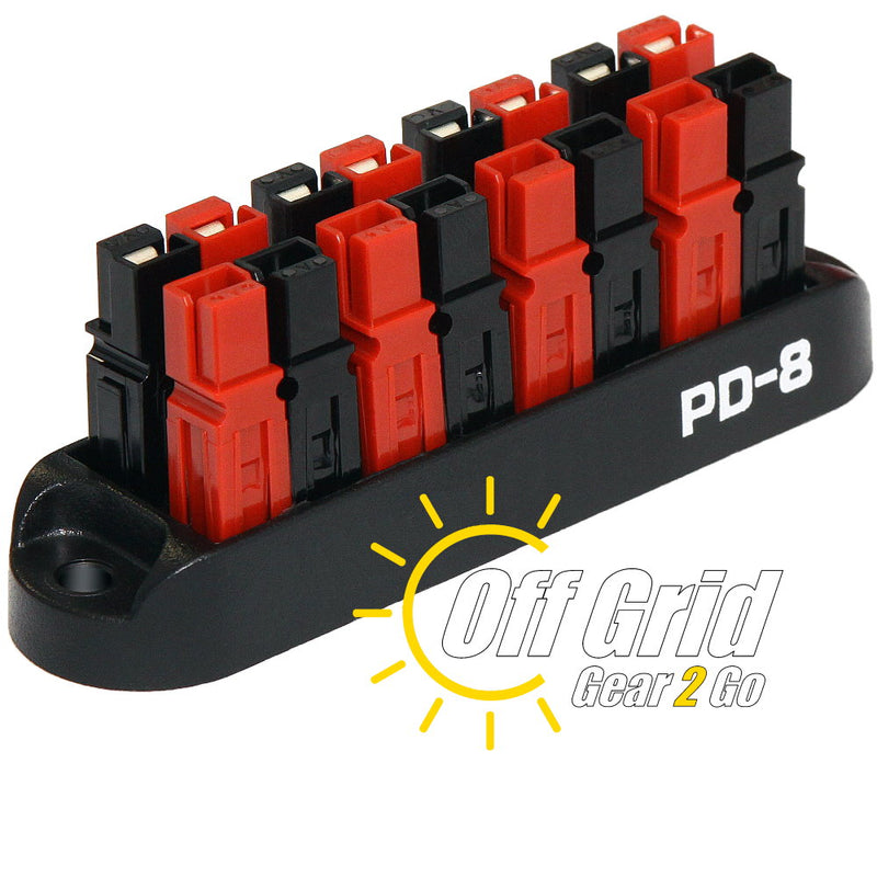 Powerpole PD-8 Power Distribution Block for 15/30/45A Connectors - 8 Position