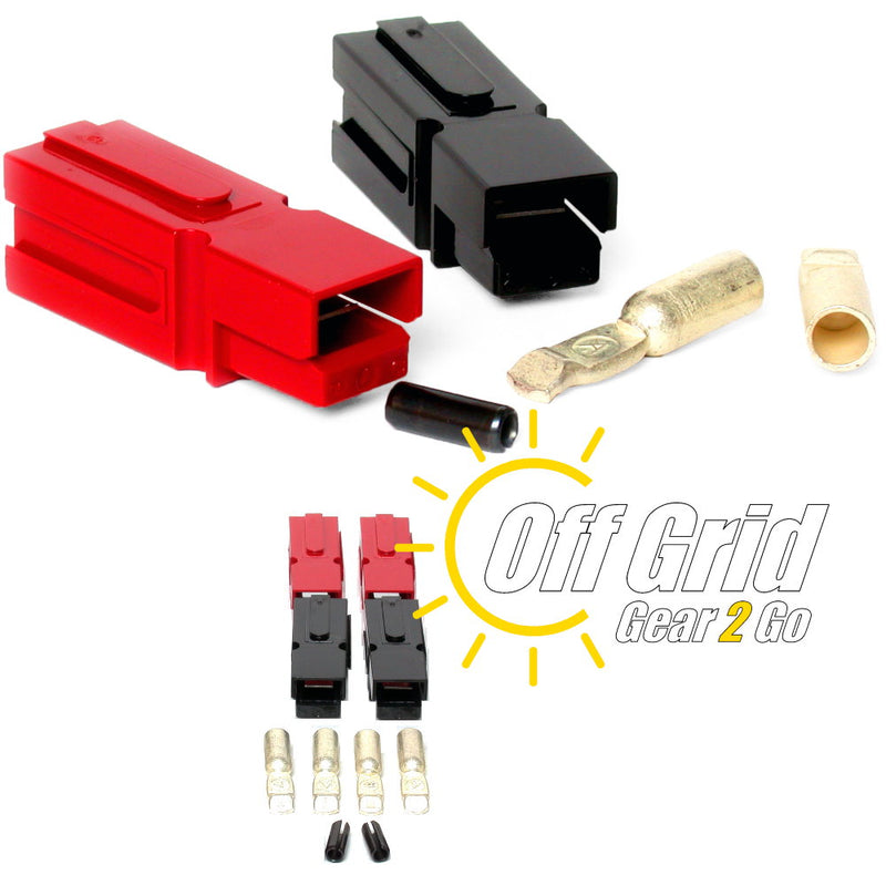 Powerpole PP75-06-2 75 Amp Red/Black Anderson Powerpole Connectors (Sets: 2)