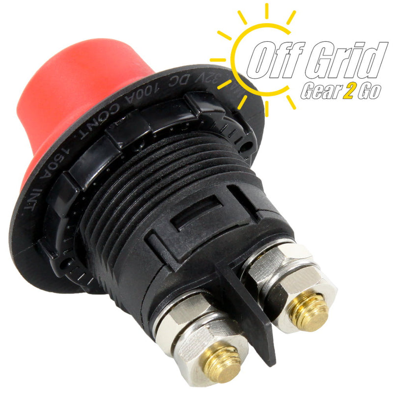 PanelHDSW-K Heavy Duty 100A Panel Mount ON-OFF Battery Switch with Rem
