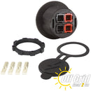 PanelPole2 - Panel Mount Housing for Two Powerpole Connectors with a Weather Tight Cover