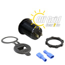 PanelQCDUAL - Panel Mount Dual USB QC 3.0 with Blue LED Voltage Display