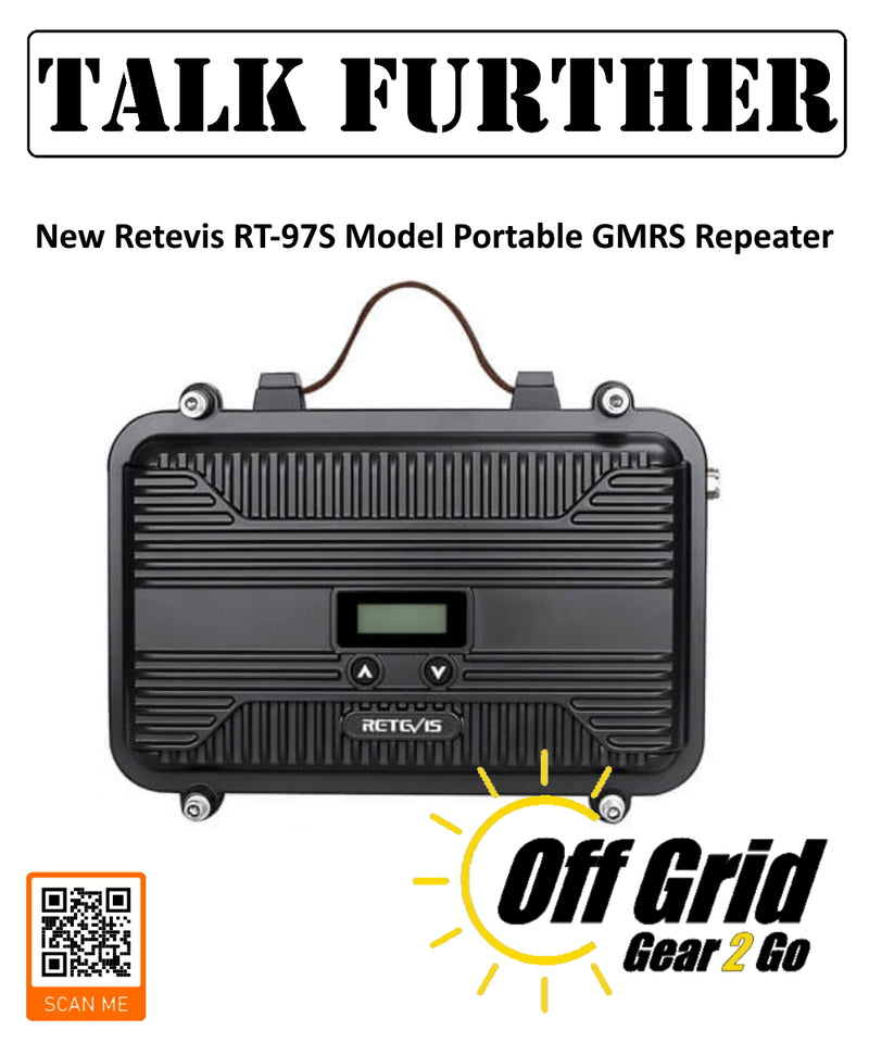 Retevis RT-97S GMRS UHF 10W Inband Portable Repeater