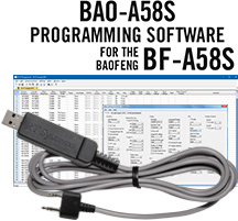 RTS BAO-A58S Programming Software and USB-K4Y cable for the Baofeng BF-A58S
