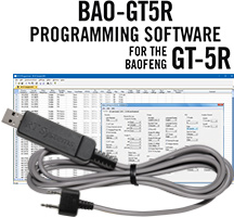 RTS BAO-GT5R Programming Software and USB-K4Y cable for the Baofeng GT-5R