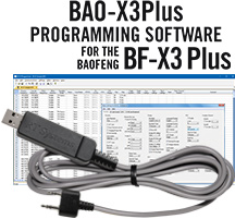 RTS BAO-X3Plus Programming Software and USB-K4Y cable for the Baofeng BF-X3Plus