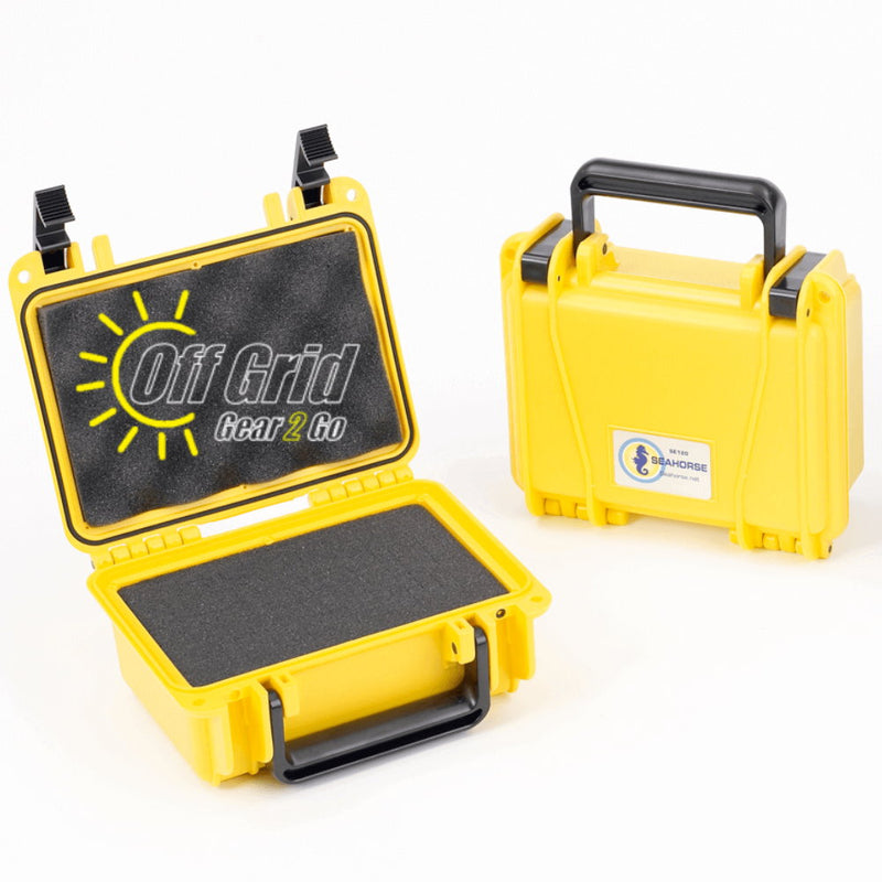 Seahorse SE120F Yellow - Waterproof Protective Case with Foam Inserts (7.58 x 5.08 x 3.23” Inside Dimension)