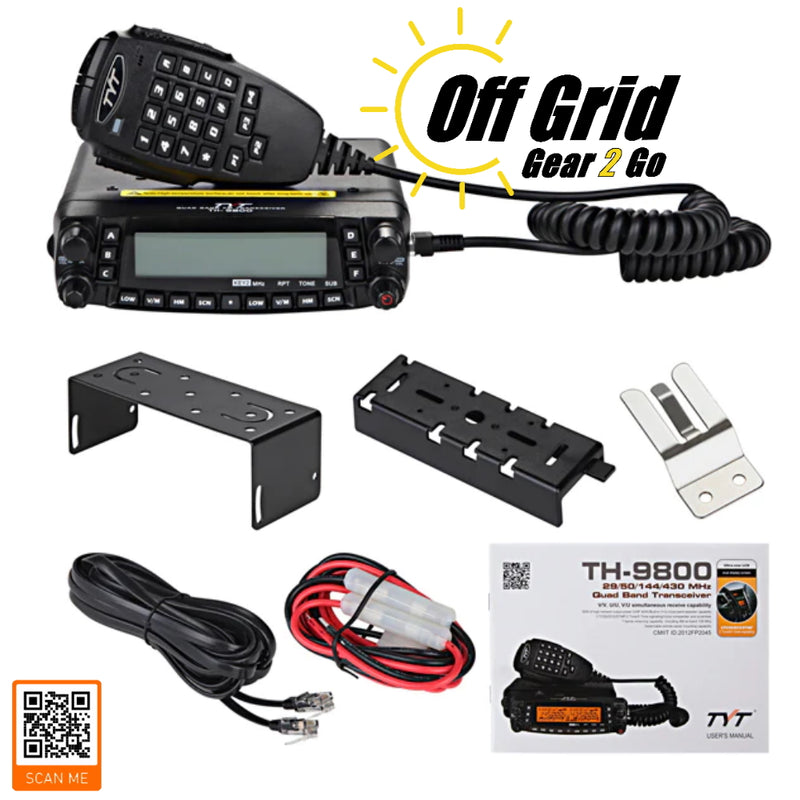 TYT TH-9800 50W Quad-Band, Dual-Display 29/50/144/450 MHz Mobile Radio with Cross-Band Repeat