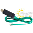 RTS USB-29F FTDI Programming Cable     (6-Pin Modular Plug - Green Cable)