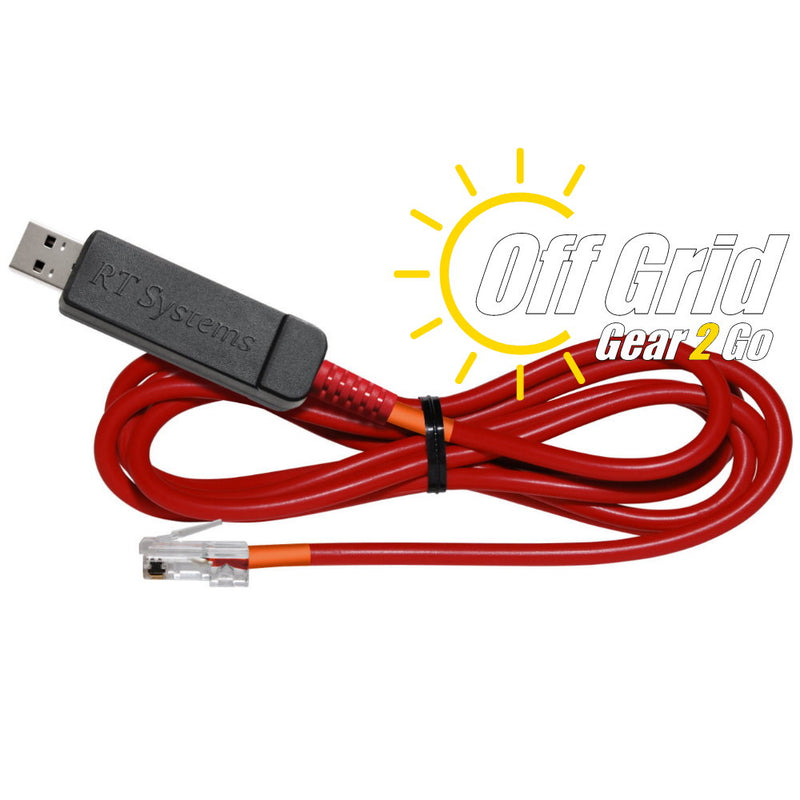 RTS USB-31 FTDI Programming Cable     (8-Pin Modular Plug Red Cable w/ Orange Band)
