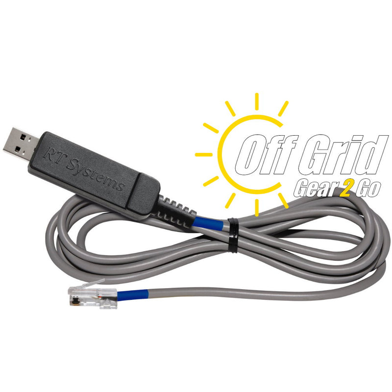 RTS USB-50 FTDI Programming Cable     (8-Pin Modular Plug - Gray Cable w/Blue Band)