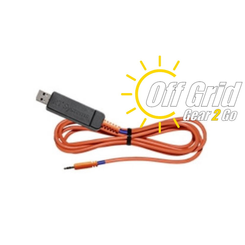 RTS USB-55 FTDI Programming Cable (2.5mm Stereo Plug - Orange Cable w/Blue Band)
